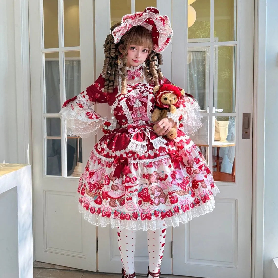 Genuine design cute long-sleeve, dress, Lolita style, Lolita OP
