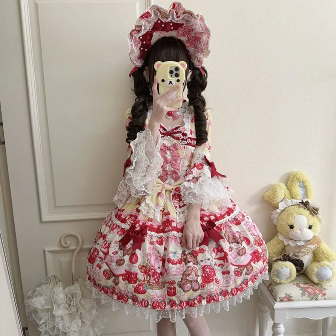 Genuine design cute long-sleeve, dress, Lolita style, Lolita OP