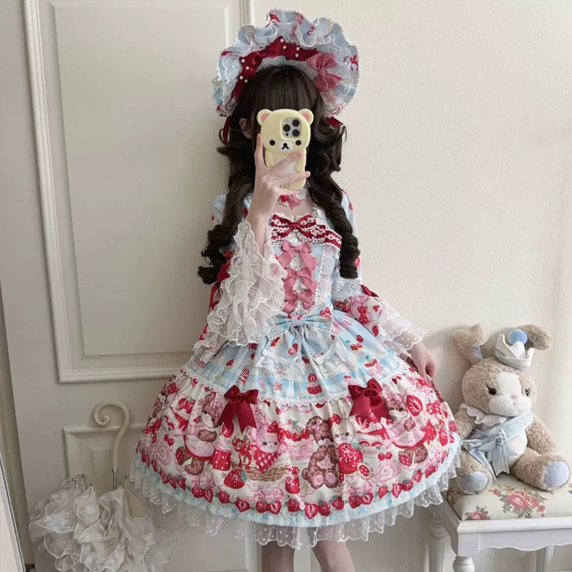 Genuine design cute long-sleeve, dress, Lolita style, Lolita OP
