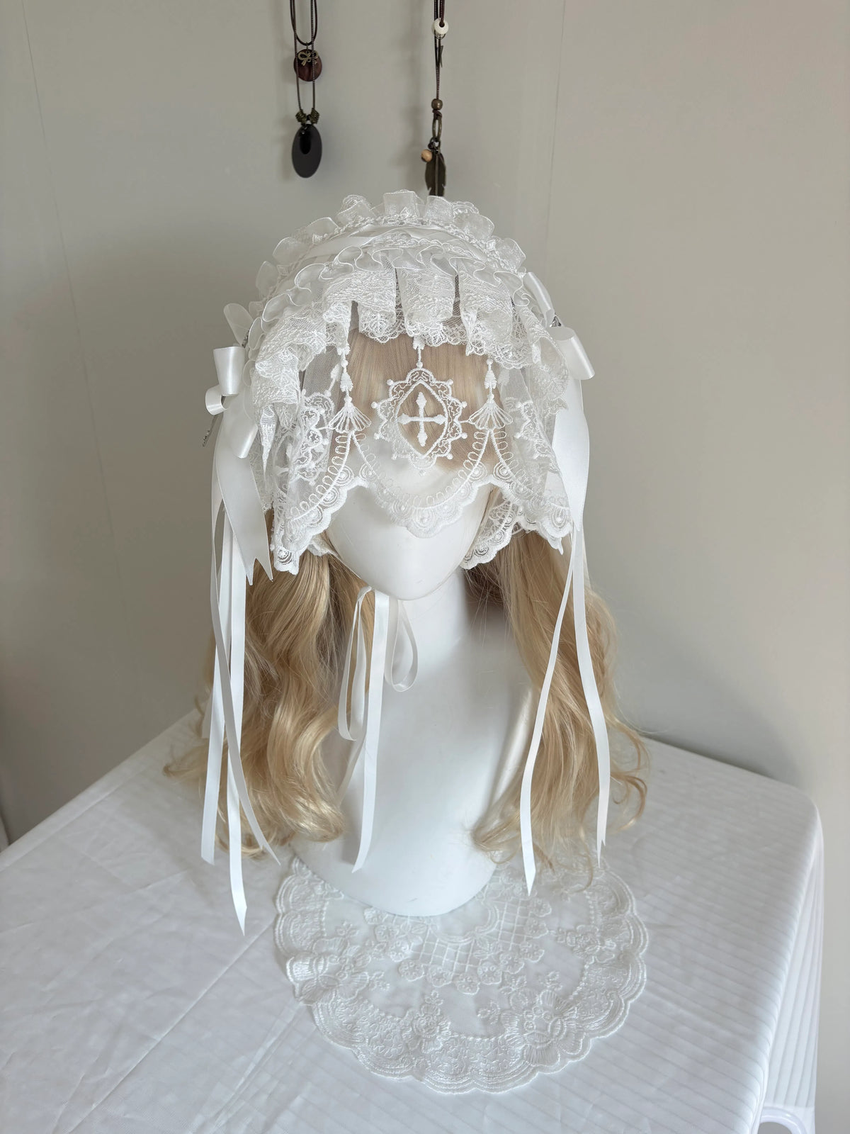 Otherworld Dream - Original Gothic White Ghost Angel Subculture Nun Veil Headband Lolita