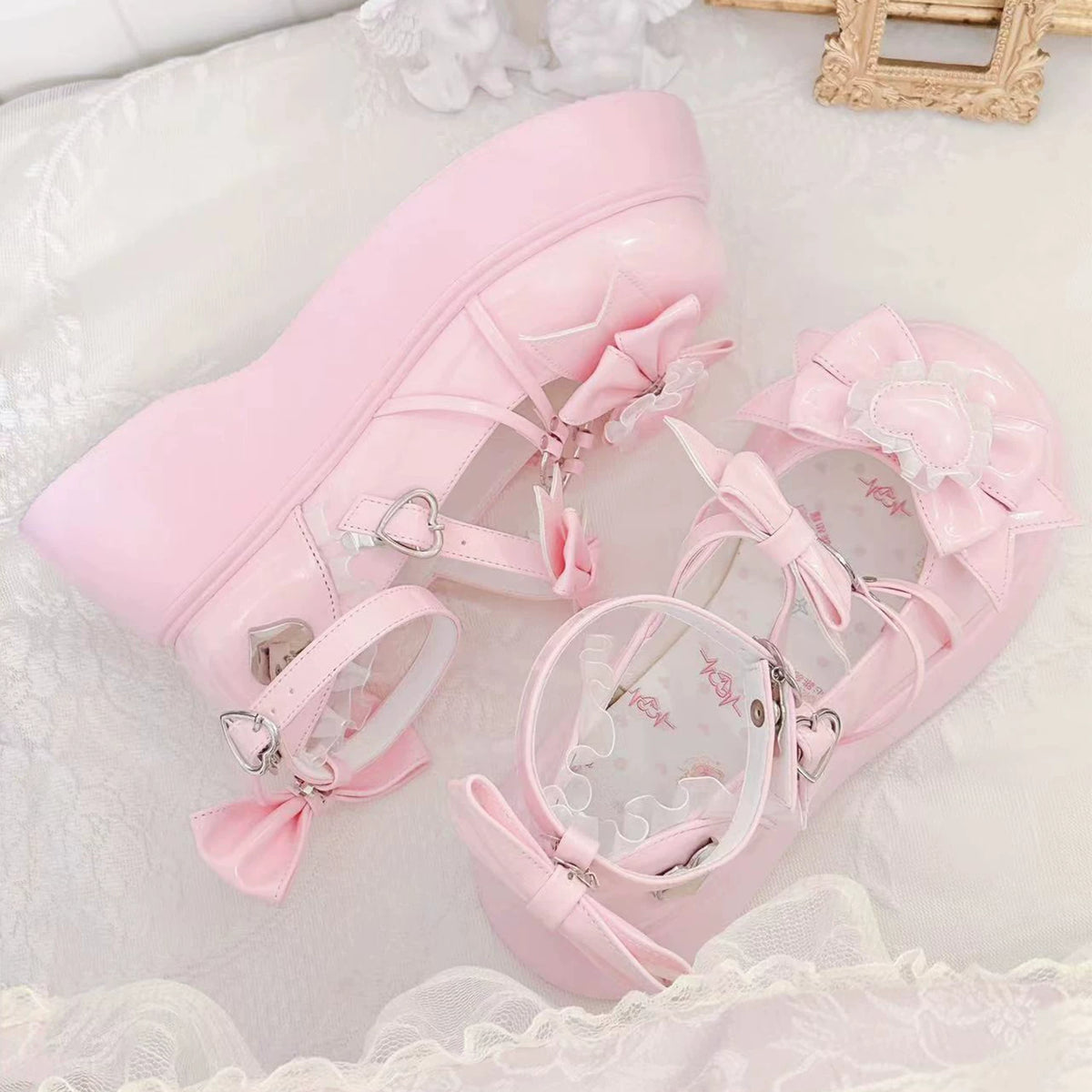 Original Japanese Cute Soft Girl Lolita Shoes Sweet Platform Shoes