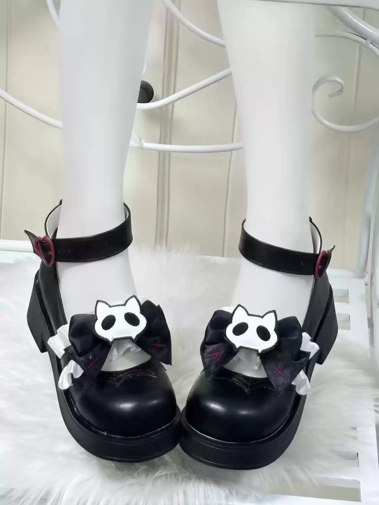 Original Japanese Style Shallow Platform Shoes Gothic Low-Heel Shoes