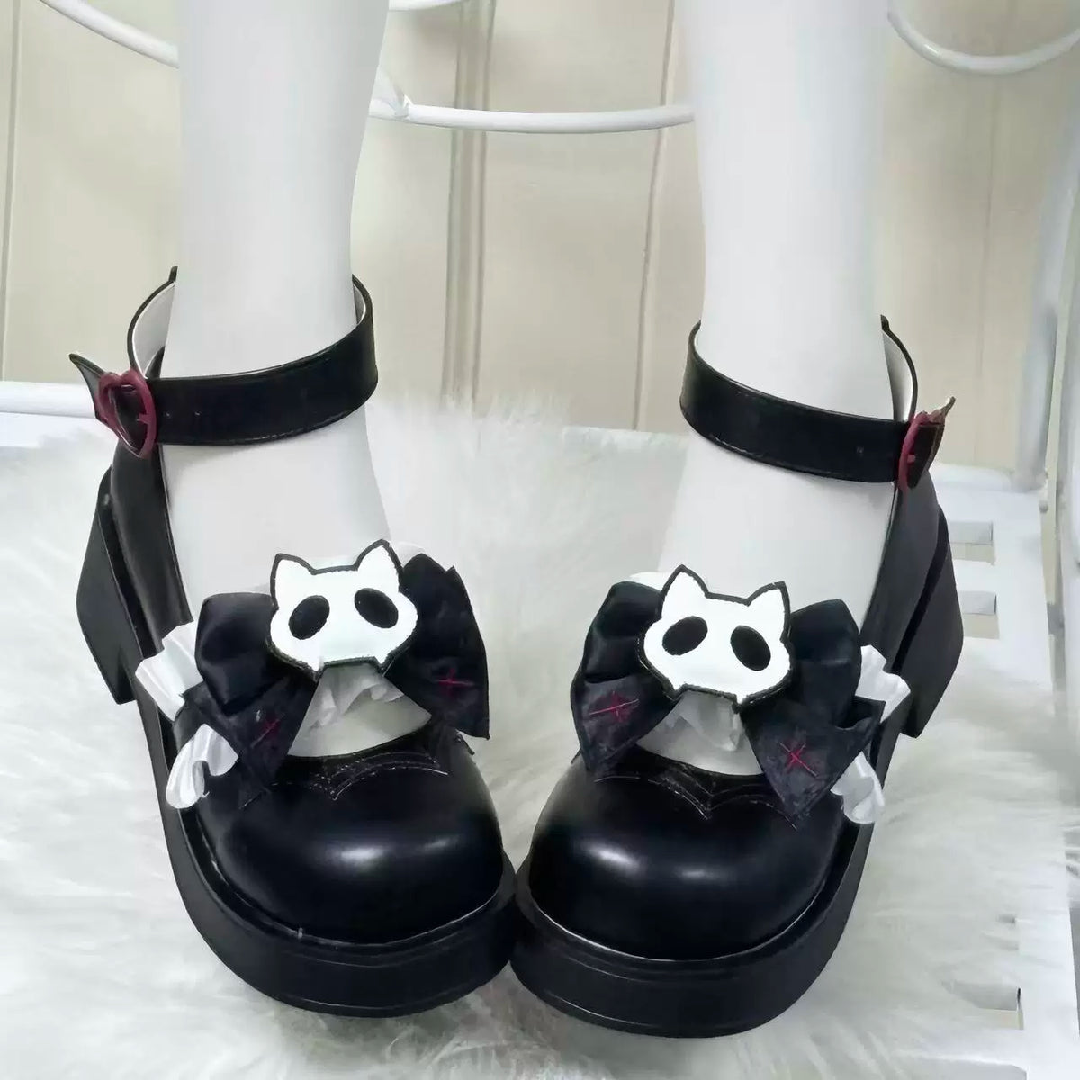 Original Japanese Style Shallow Platform Shoes Gothic Low-Heel Shoes