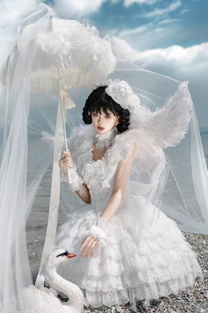 Piles of Snow · Lolita White Wedding JSK 1219 - LolitaEraWhite SetSPiles of Snow · Lolita White Wedding JSK 1219