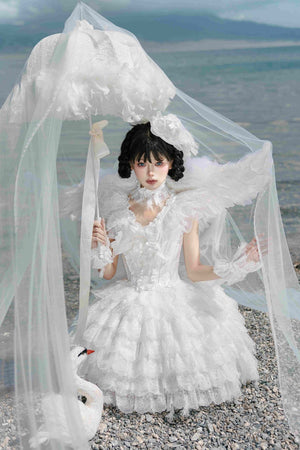 Piles of Snow · Lolita White Wedding JSK 1219 - LolitaEraWhite SetSPiles of Snow · Lolita White Wedding JSK 1219