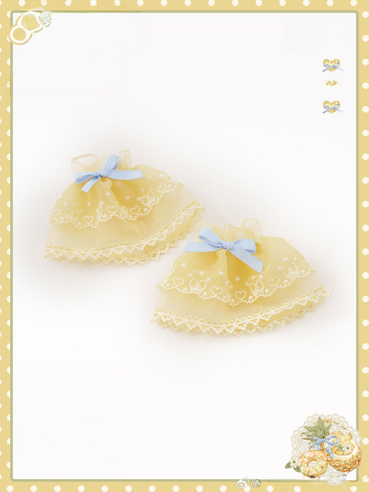 Pineapple Soda Sweet Yellow Pineapple Print Lolita JSK - LolitaEra