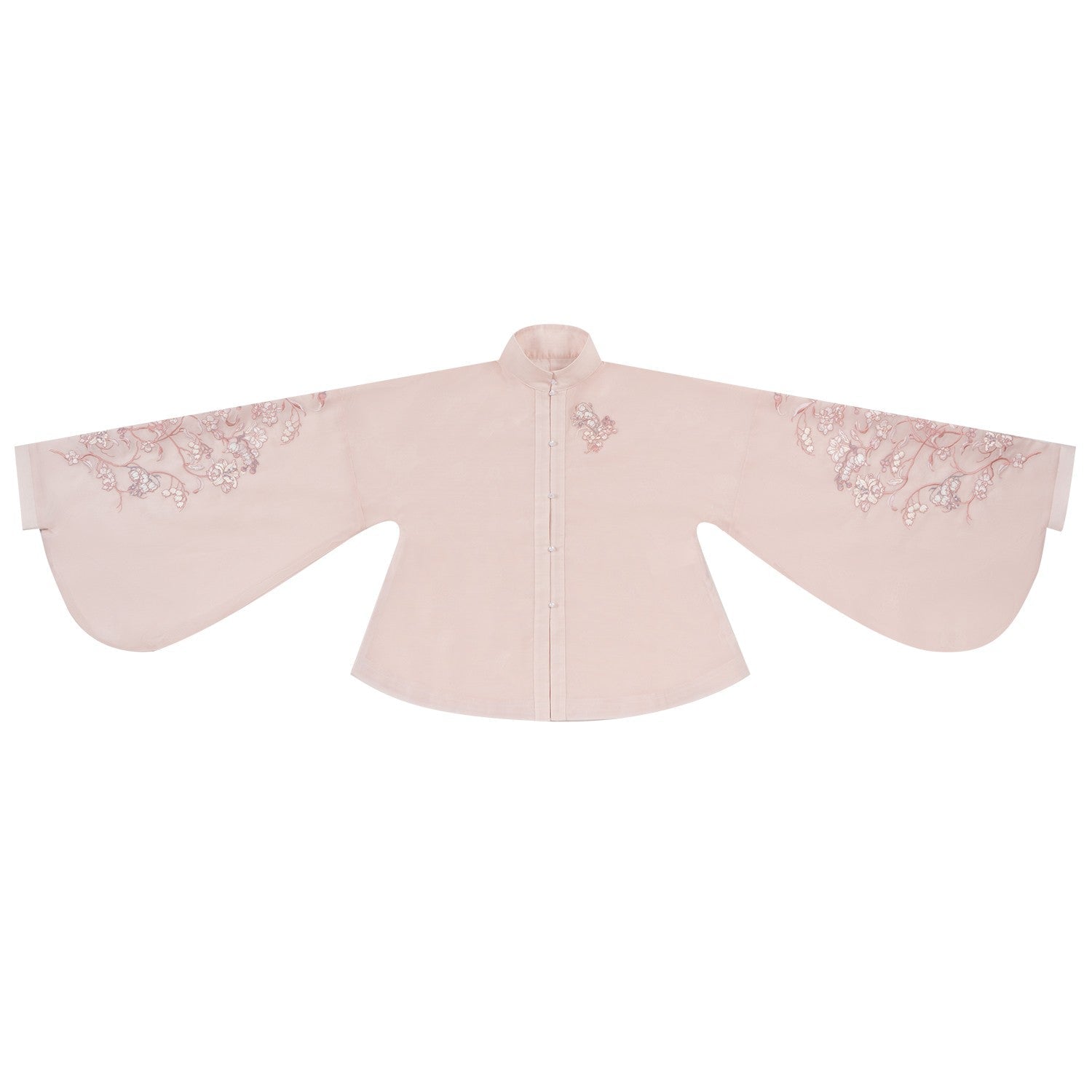 Pink Glaze Celadon Floral Embroidery Wa Lolita JSK Dress Set - LolitaEra