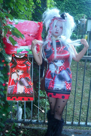 Polka - dot Alice Soft Subculture Tank Dress - LolitaEraRedOne sizePolka - dot Alice Soft Subculture Tank Dress