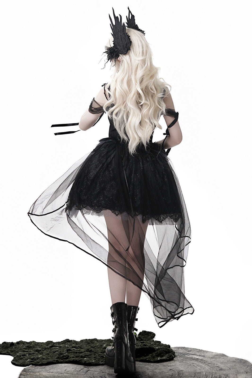 Prayer of the Black Swan Gothic Lolita Set 1217 - LolitaEraBlack SetSPrayer of the Black Swan Gothic Lolita Set 1217