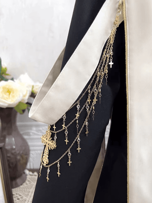 Prayer Prince Gothic Elegant Set - LolitaEraShirt + Coat + Pants(Set Special Offer)SBlackPrayer Prince Gothic Elegant Set