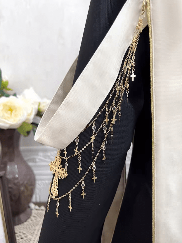 Prayer Prince Gothic Elegant Set - LolitaEraShirt + Coat + Pants(Set Special Offer)SBlackPrayer Prince Gothic Elegant Set