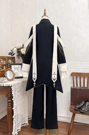 Prayer Prince Gothic Elegant Set - LolitaEraShirt + Coat + Pants(Set Special Offer)SBlackPrayer Prince Gothic Elegant Set