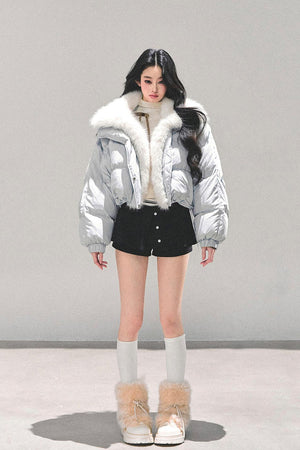 Premium Duck Down Thickened Winter Puffer Jacket LE1161 - LolitaEraWhiteSPremium Duck Down Thickened Winter Puffer Jacket LE1161