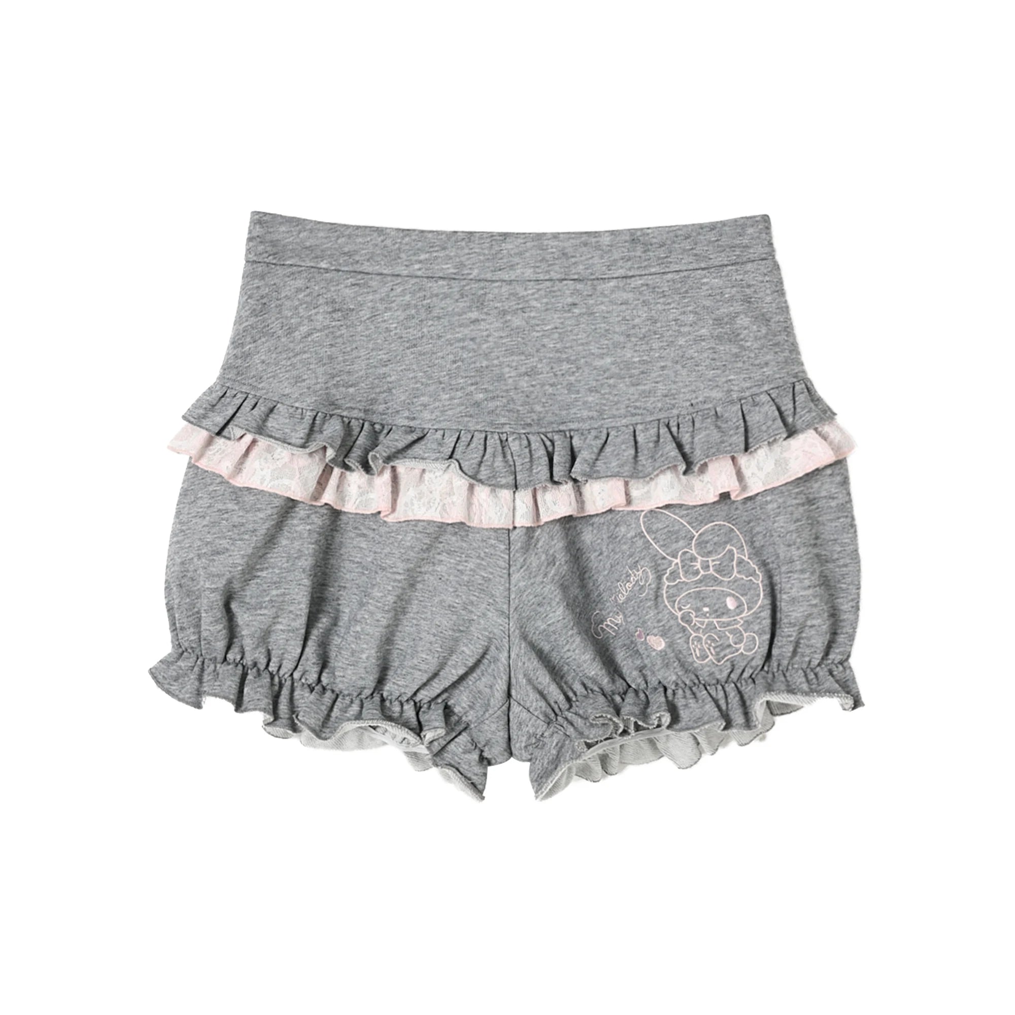 Princess Style Maiden Magazine Lace Patchwork Long Sleeve Shirt Skirt Pants Set