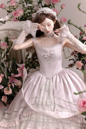 Promise of the Rose Lolita Bride JSK - LolitaEraWhite SetSPromise of the Rose Lolita Bride JSK