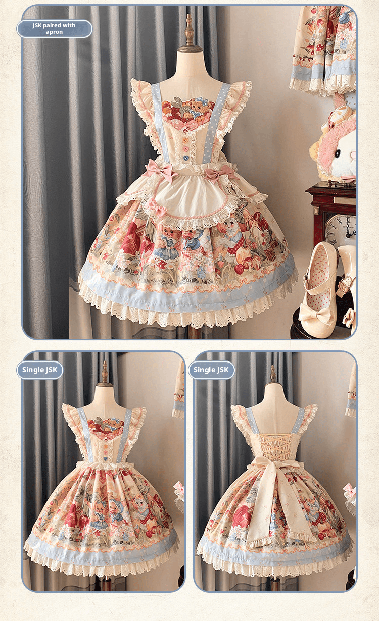 Pulling Radishes Cute Sweet Lolita Dress - LolitaEraApronSPulling Radishes Cute Sweet Lolita Dress