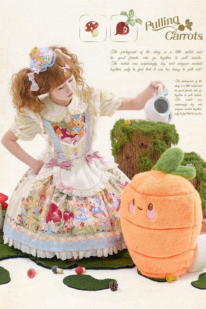 Pulling Radishes Cute Sweet Lolita Dress - LolitaEraOPSPulling Radishes Cute Sweet Lolita Dress