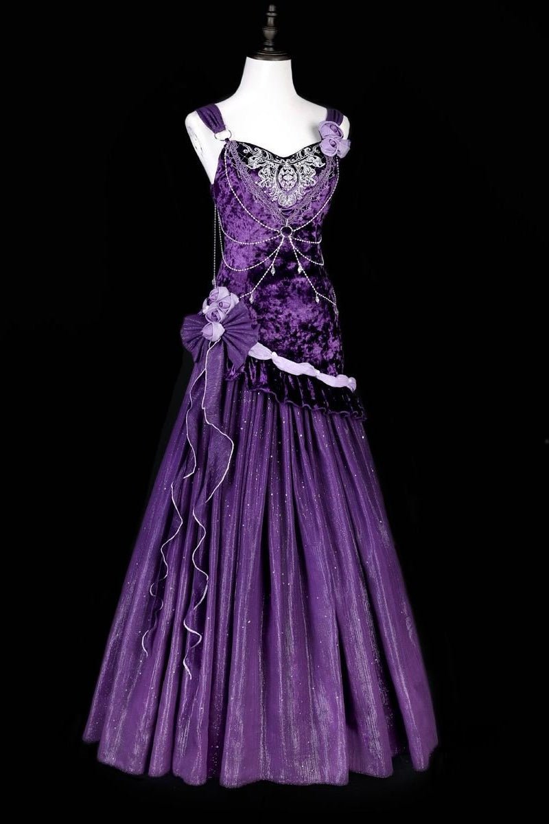 Purple Night Galaxy Lolita Camisole Dress - LolitaEra