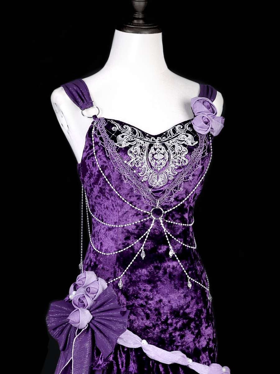 Purple Night Galaxy Lolita Camisole Dress - LolitaEra
