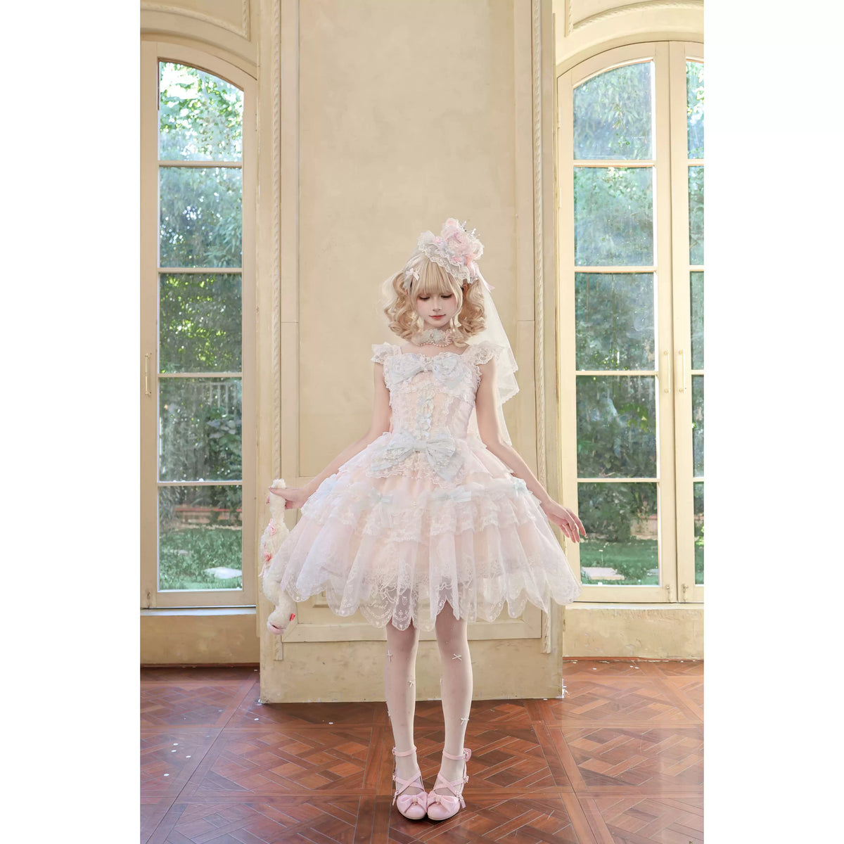 【Rabbit Dream Letter】~Original Design Lolita Ballet Style JSK Suspenders Dress Summer