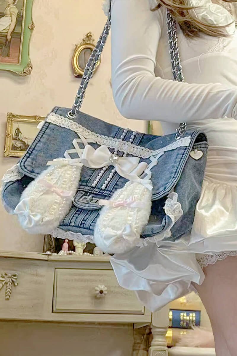 Rabbit Ear Chain Shoulder Bag - LolitaEra