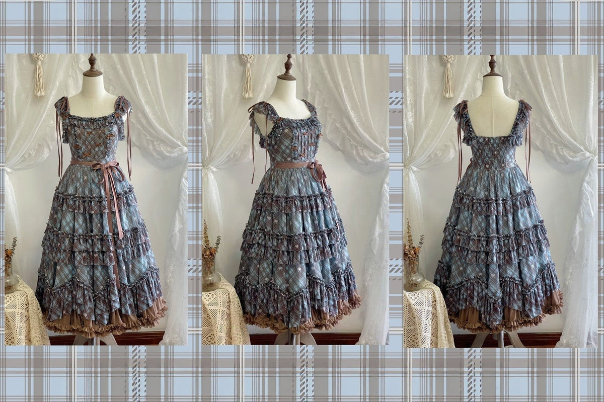 Raspberry Bubble Sweet Lolita Tiered Cake JSK Dress - LolitaEra