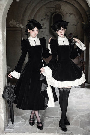 Return to Dusk Elegant Stand - Collar OP Lolita Dress LE1185 - LolitaEraFive - piece long OP setSReturn to Dusk Elegant Stand - Collar OP Lolita Dress LE1185
