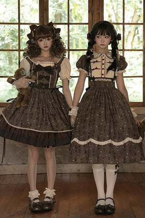 Rich Cocoa Doll Collar OP Dress - LolitaEraShort OPSRich Cocoa Doll Collar OP Dress