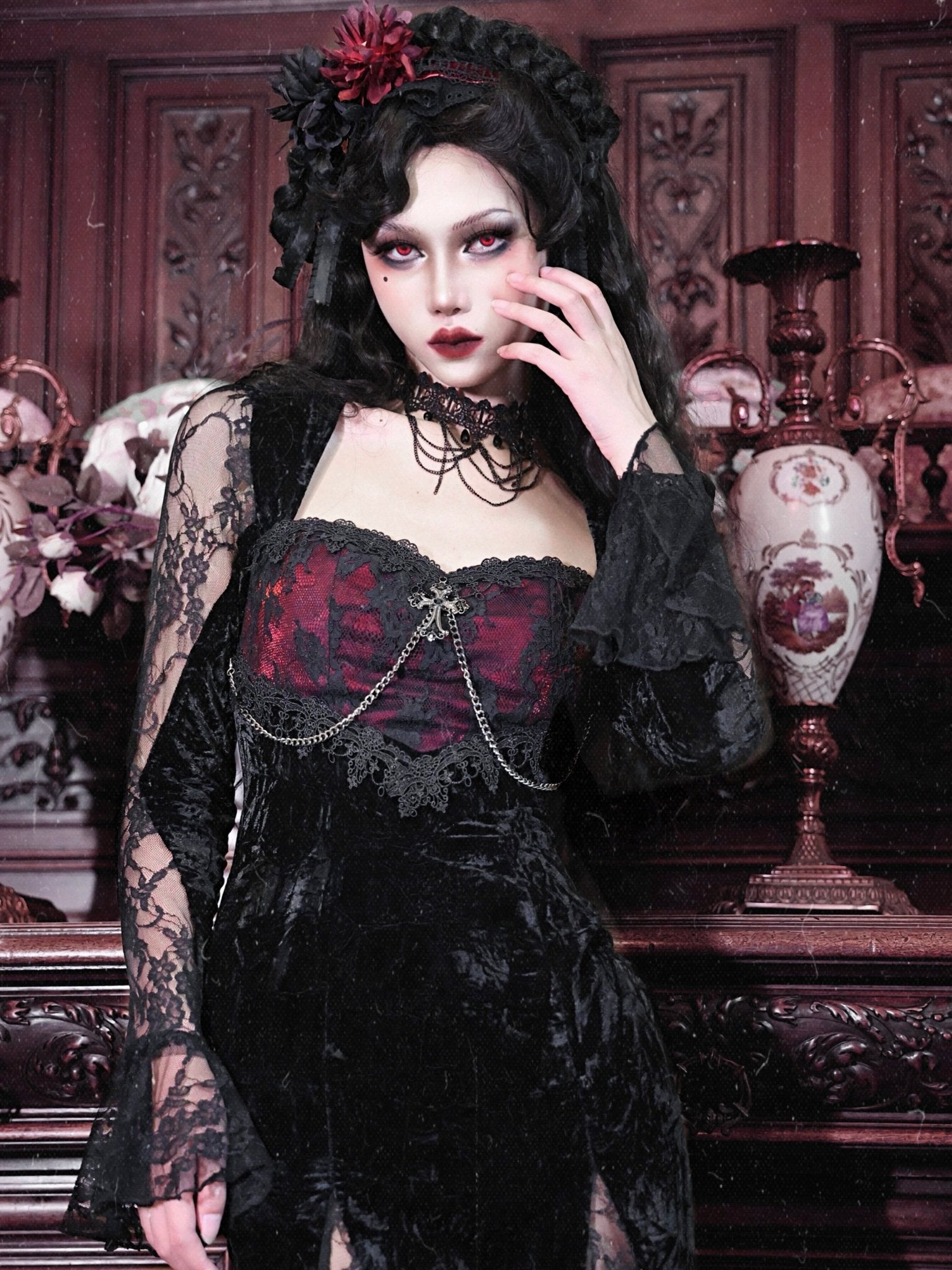 Rose Cemetery Gothic Dress - LolitaEra