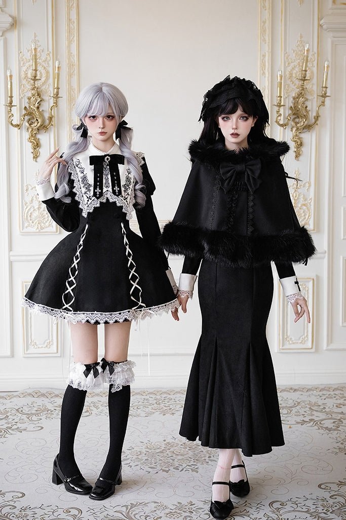 Rose Doll Lolita Mini skirt/Mermaid Skirt Set LE1187 - LolitaEraMini Skirt SetSRose Doll Lolita Mini skirt/Mermaid Skirt Set LE1187