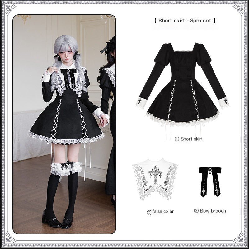 Rose Doll Lolita Mini skirt/Mermaid Skirt Set LE1187 - LolitaEraMini Skirt SetSRose Doll Lolita Mini skirt/Mermaid Skirt Set LE1187