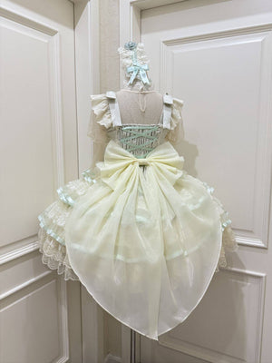 Rose Feather Spin Ballet Sweet Lolita JSK 1337 - LolitaEraGreenSRose Feather Spin Ballet Sweet Lolita JSK 1337