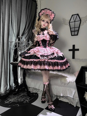 Rose Princess Lolita Pink JSK Dress 1314 - LolitaEraPink JSKSRose Princess Lolita Pink JSK Dress 1314