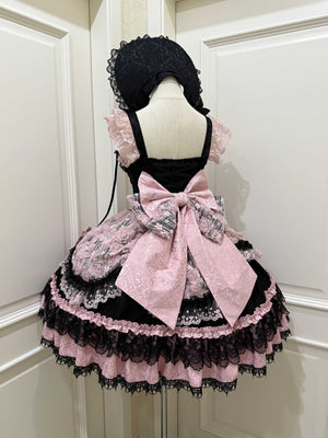 Rose Princess Lolita Pink JSK Dress 1314 - LolitaEraPink JSK+BNTSRose Princess Lolita Pink JSK Dress 1314