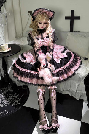Rose Princess Lolita Pink JSK Dress 1314 - LolitaEraPink JSKSRose Princess Lolita Pink JSK Dress 1314