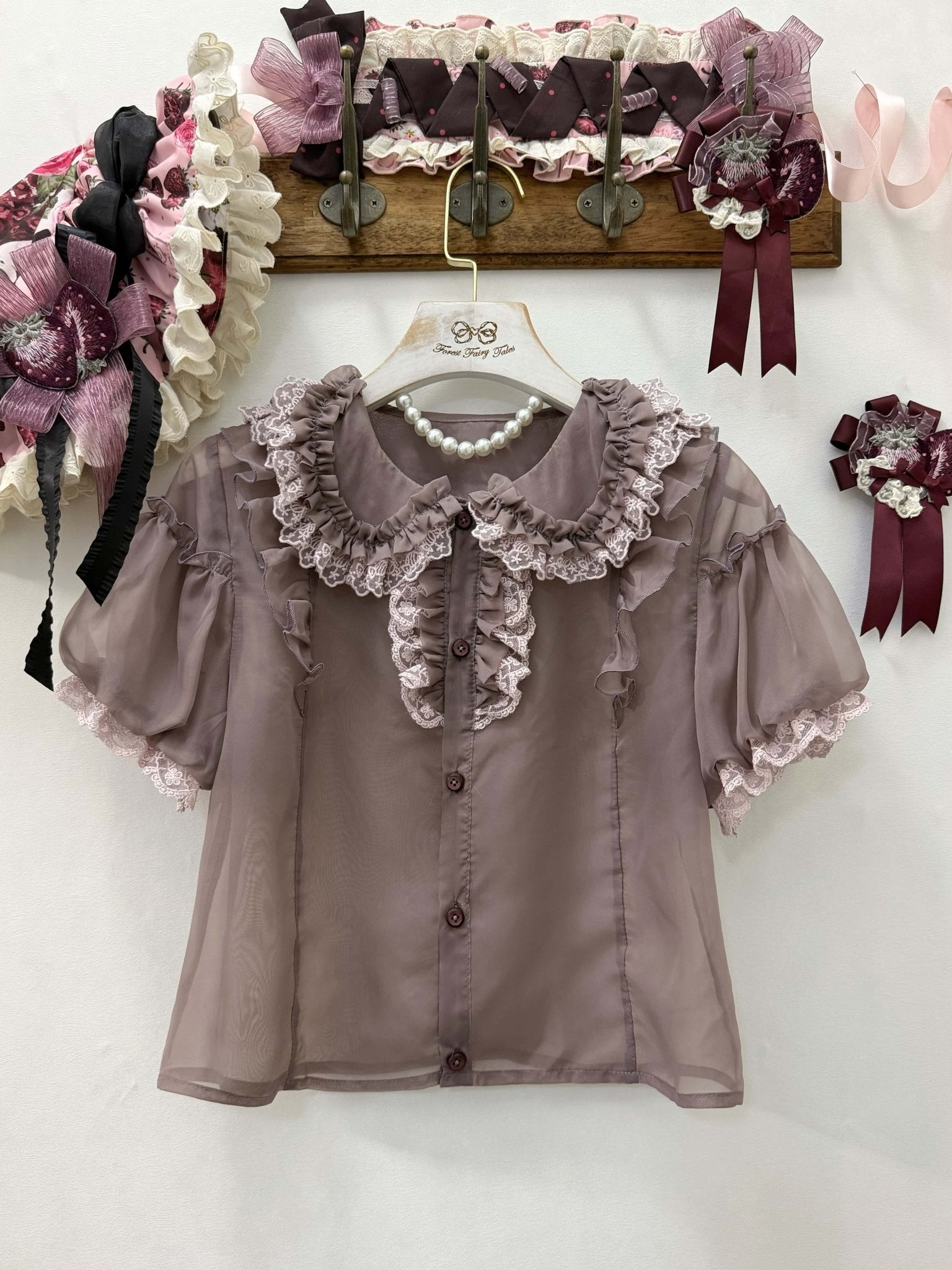 Rotten Berry Fairy Tale Strawberry Print Sweet Gothic Lolita JSK Dress - LolitaEra