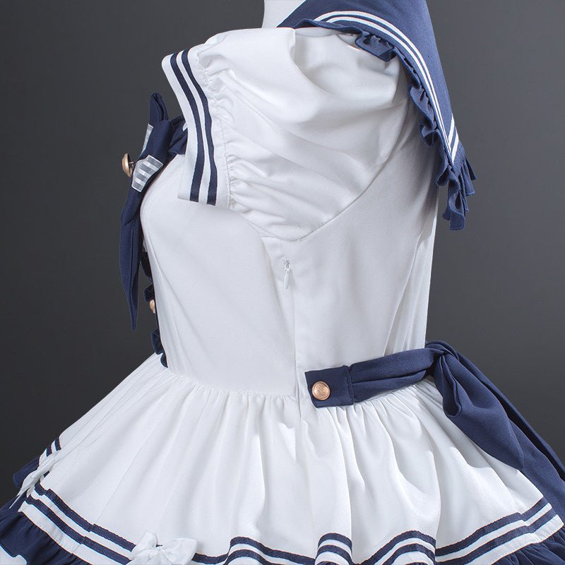 Sea Salt Cake 2.0 Slim - Fit Lolita Dress - LolitaEraBlueSSea Salt Cake 2.0 Slim - Fit Lolita Dress
