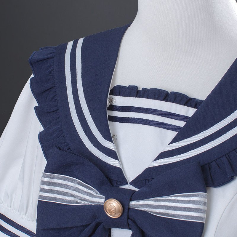 Sea Salt Cake 2.0 Slim - Fit Lolita Dress - LolitaEraBlueSSea Salt Cake 2.0 Slim - Fit Lolita Dress