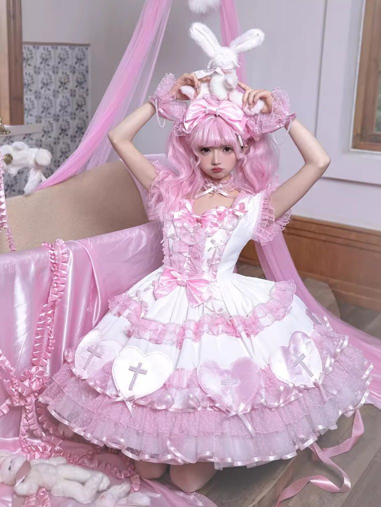 Showa Cross Lovers · Pink White - LolitaEraPink DressSShowa Cross Lovers · Pink White
