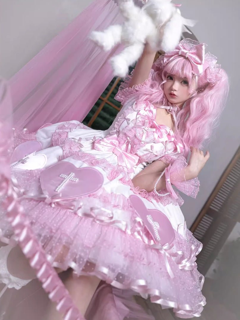 Showa Cross Lovers · Pink White - LolitaEraPink DressSShowa Cross Lovers · Pink White
