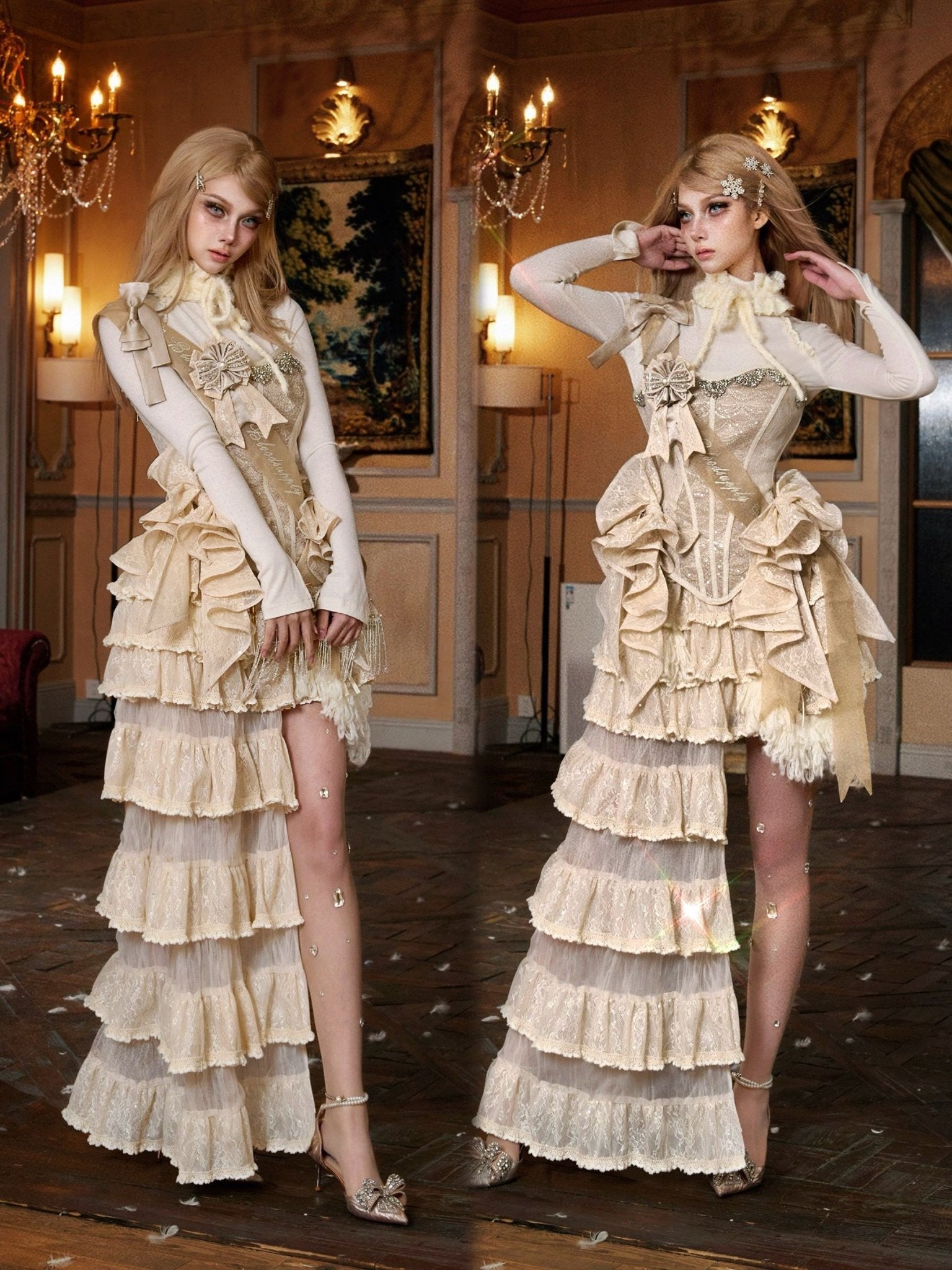 Slavic Heiress Rococo Corset SK Set - LolitaEra