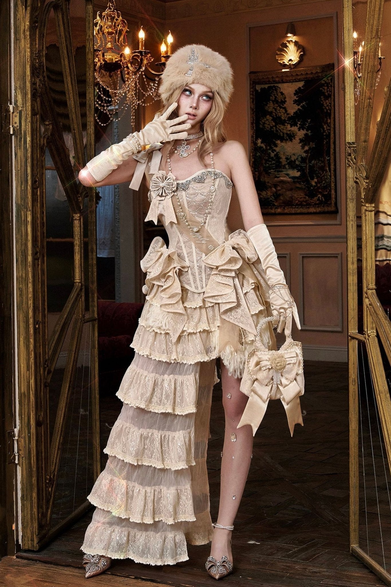 Slavic Heiress Rococo Corset SK Set - LolitaEra