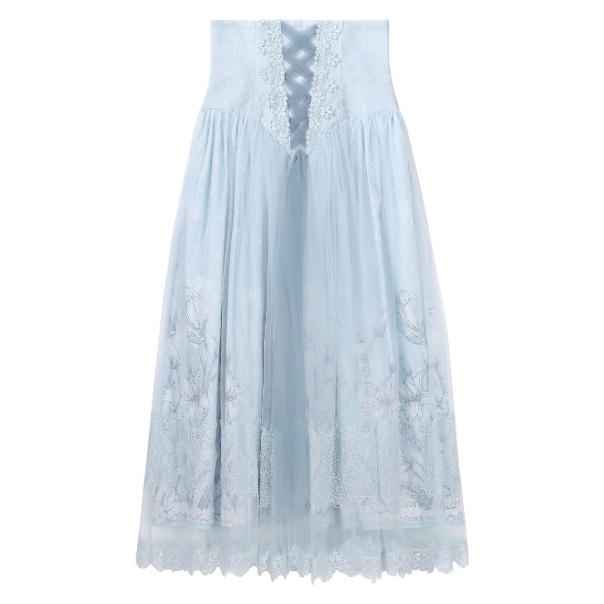 Snow Lily Elegant Lolita Separate Set LE1129 - LolitaEraTop+Skirt+Sleeves SetSSnow Lily Elegant Lolita Separate Set LE1129