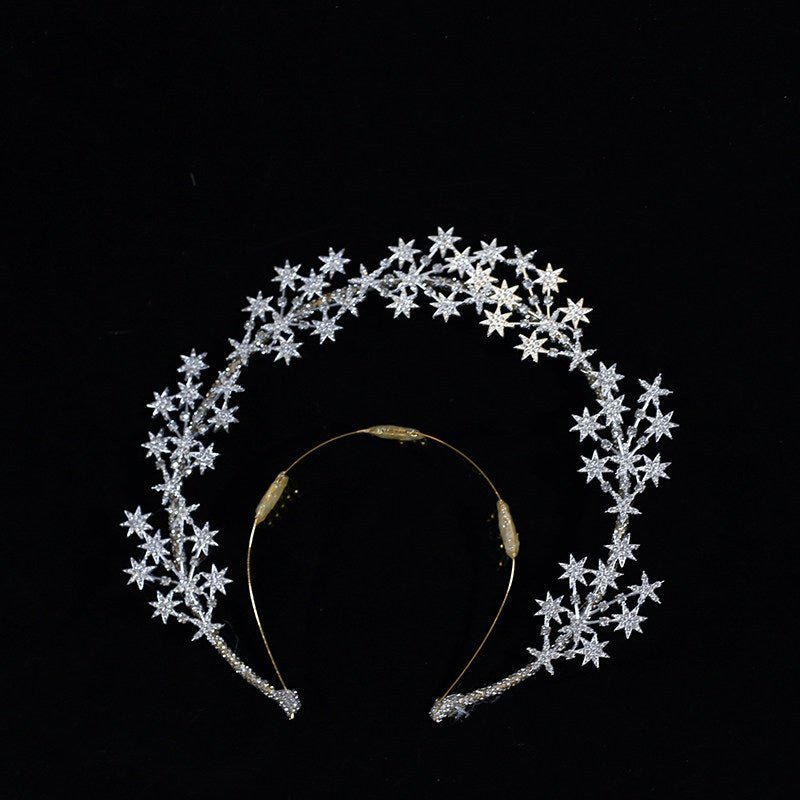 Snow Spirit Bridal Wedding Crown Headpiece - LolitaEra