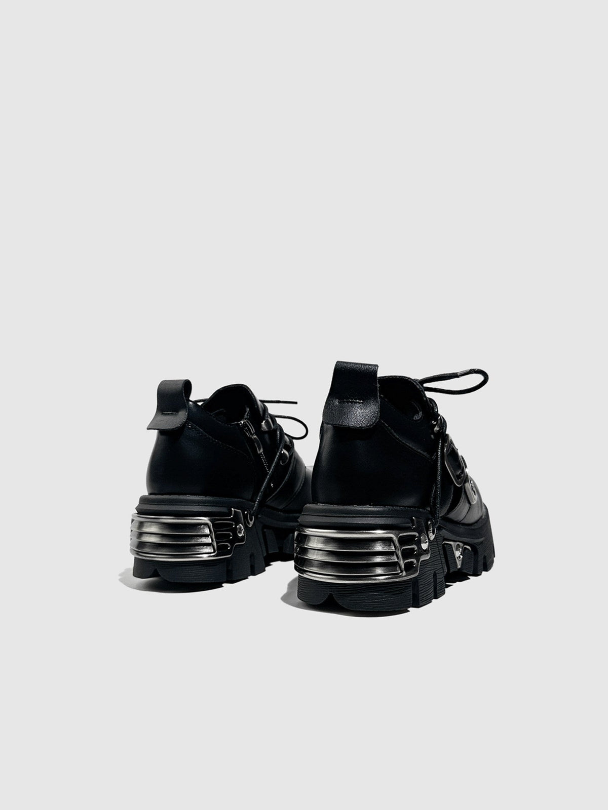 Spanish‑Inspired Dark Gothic Punk Alt‑Fashion Chunky Platform Shoes - LolitaEra