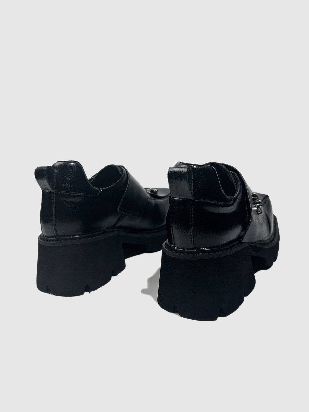 Spanish‑Inspired Dark Gothic Punk Chunky Platform Shoes - LolitaEra