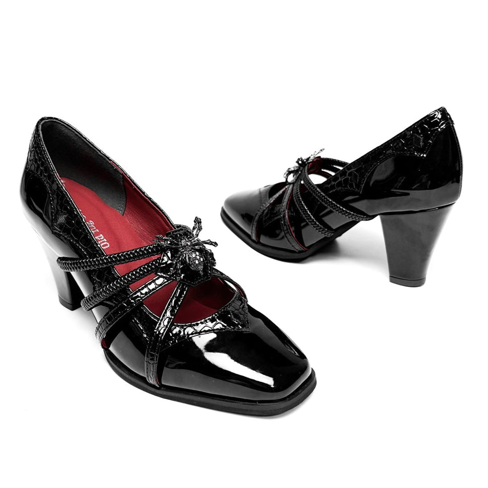 Spider Queen Dark Gothic Heels - LolitaEraBlack Set35Spider Queen Dark Gothic Heels