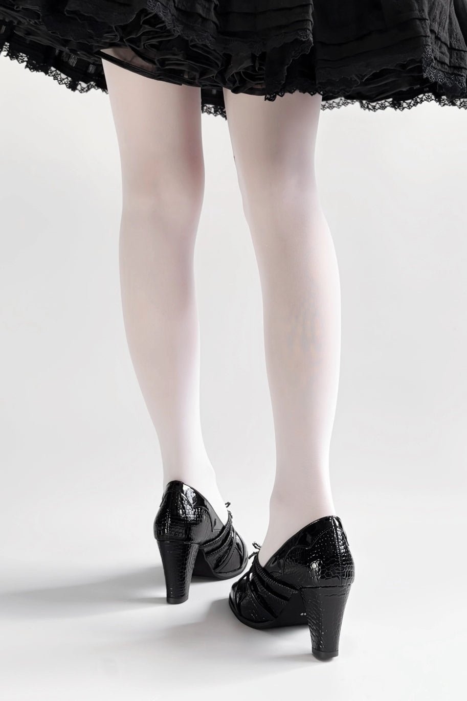 Spider Queen Dark Gothic Heels - LolitaEraWhite stockings35Spider Queen Dark Gothic Heels