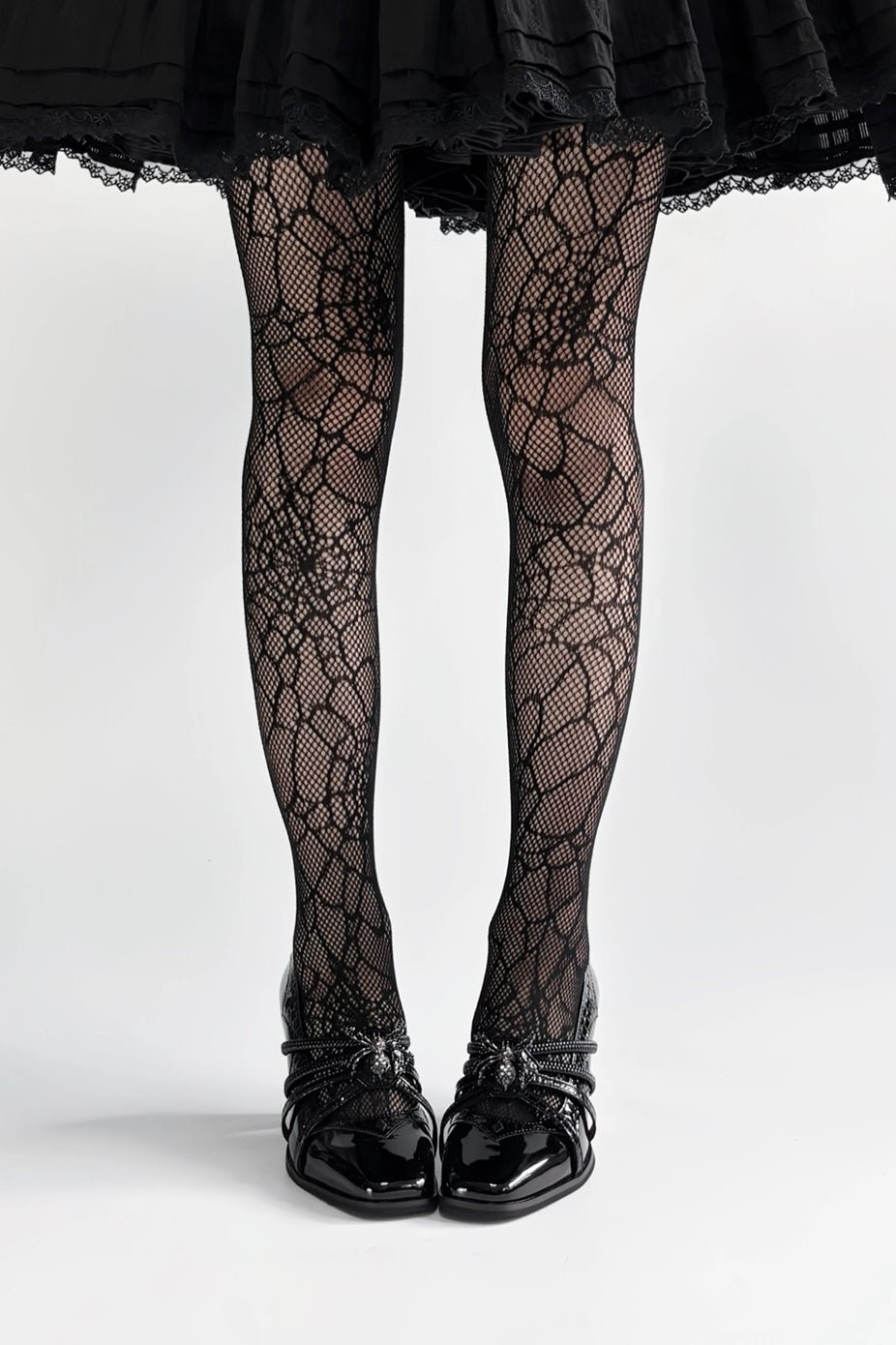 Spider Queen Dark Gothic Heels - LolitaEraBlack stockings35Spider Queen Dark Gothic Heels