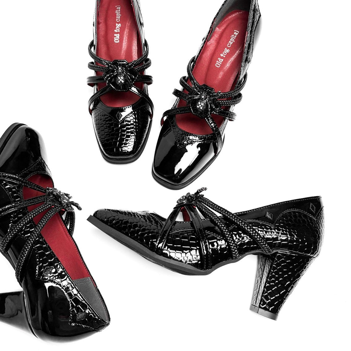Spider Queen Dark Gothic Heels LE5116 - LolitaEraBlack Set35Spider Queen Dark Gothic Heels LE5116